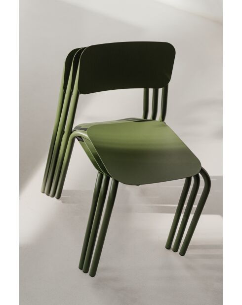 Chaise Kei vert forêt - 72.8x44.5x48 cm