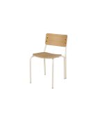 Chaise Kei chêne et beige piazza - 72.8x44.5x48 cm