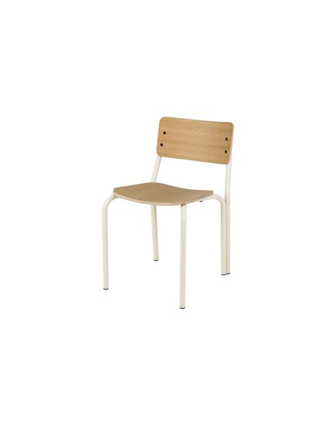 Chaise Kei chêne et beige piazza - 72.8x44.5x48 cm