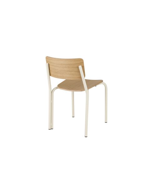 Chaise Kei chêne et beige piazza - 72.8x44.5x48 cm