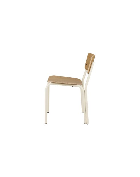 Chaise Kei chêne et beige piazza - 72.8x44.5x48 cm