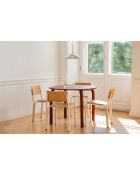 Chaise Kei chêne et beige piazza - 72.8x44.5x48 cm