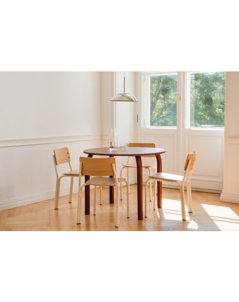 Chaise Kei chêne et beige piazza - 72.8x44.5x48 cm