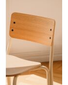 Chaise Kei chêne et beige piazza - 72.8x44.5x48 cm