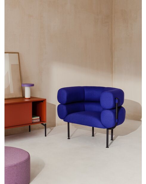 Fauteuil Ubi laine de tarte aux myrtilles - 73.2x95.1x68 cm