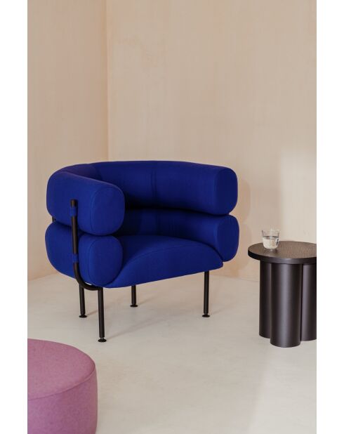 Fauteuil Ubi laine de tarte aux myrtilles - 73.2x95.1x68 cm