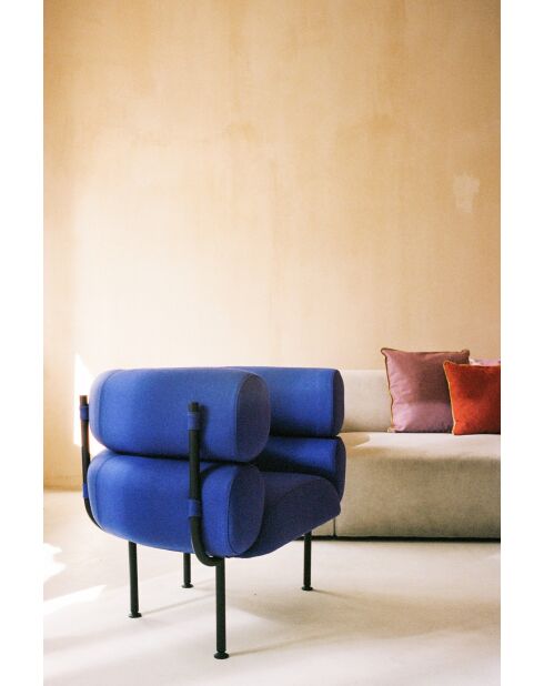 Fauteuil Ubi laine de tarte aux myrtilles - 73.2x95.1x68 cm