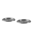 Set mit 2 Roto-Edelstahlplatten - D.28 cm