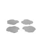 Lot de 4 sous-verres Plama aluminium - 0,4x10x10 cm