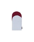 Rubi Ofenhandschuh aus Baumwolle, Beige/Burgunderrot und Blau, 31 x 15,5 cm