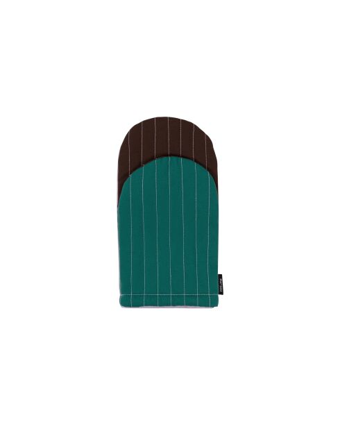 Rubi Ofenhandschuh aus Baumwolle in Lavendel/Grün und Braun, 31 x 15,5 cm
