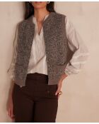 Clarence Bis dunkeltaupe Weste