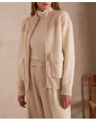 Claudio cremefarbene Strickjacke