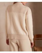 Claudio cremefarbene Strickjacke