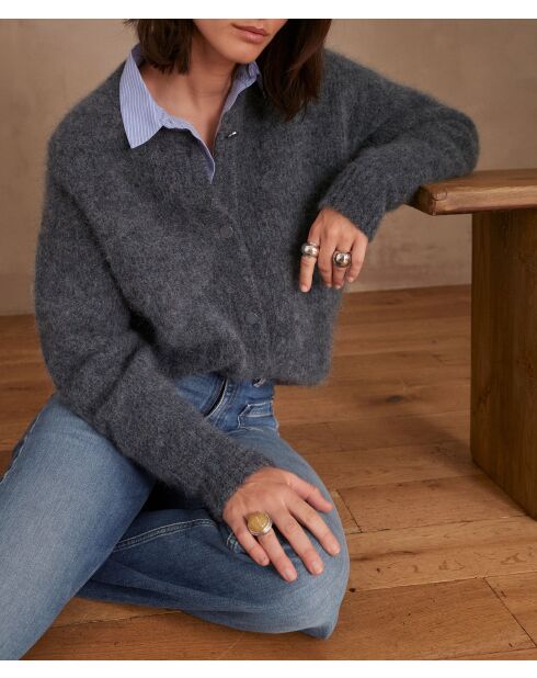 Strickjacke Lou aus leicht gewaschenem Holz