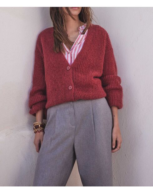Cardigan rosso Chelton