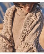 Cardigan grigio e bianco Connor