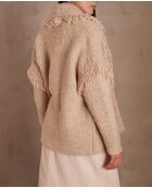 Cardigan grigio e bianco Connor