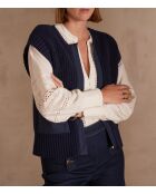 Laurena marine Strickweste