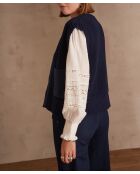 Laurena marine Strickweste