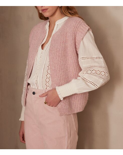 Gilet Stefen mauve pâle