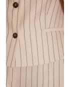Ecru gestreept vest Cliff