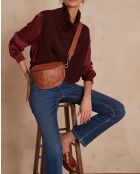 Bordeauxrote Satinbluse Carla