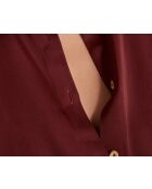 Bordeauxrote Satinbluse Carla