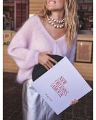 Cardigan in maglia Chelton rosa satinato