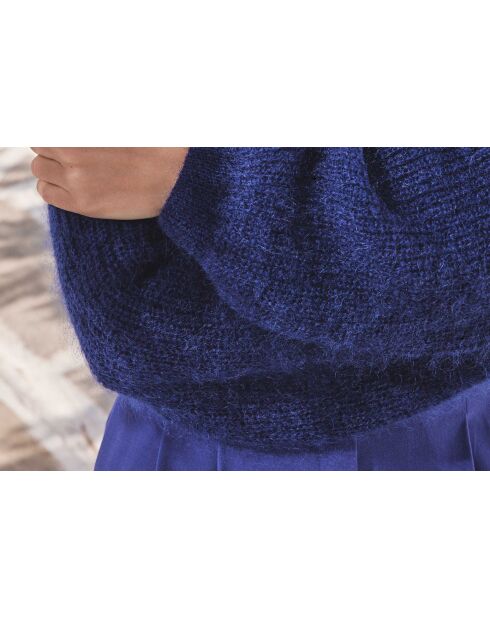 Königsblaue Chelton-Strickjacke