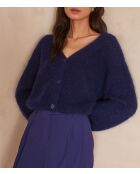Königsblaue Chelton-Strickjacke