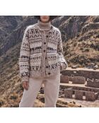 Cardigan Cosmo bis color tortora chiaro