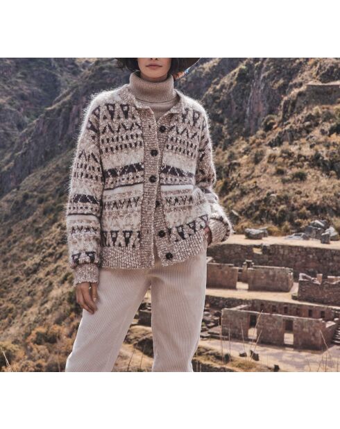 Cardigan Cosmo bis taupe clair