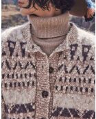 Cardigan Cosmo bis color tortora chiaro