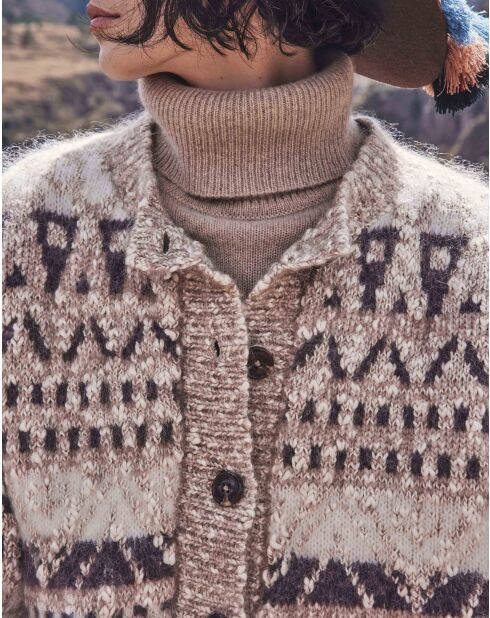 Cardigan Cosmo bis taupe clair