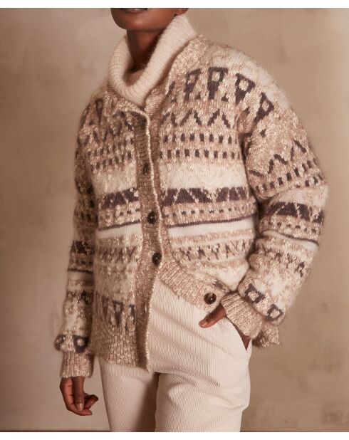 Cardigan Cosmo bis taupe clair