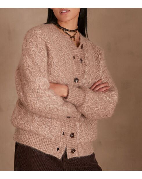 Cardigan Cosmo taupe clair