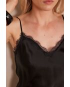 Mindy Top schlichte schwarze Bluse