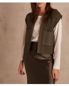 Gilet Laurena English in maglia verde