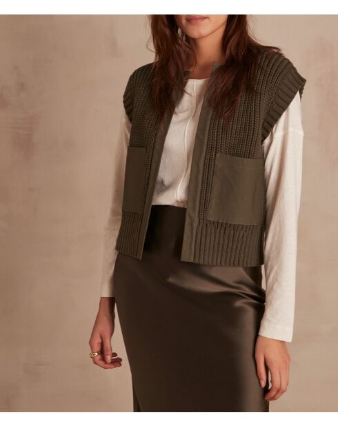 Gilet Laurena English in maglia verde
