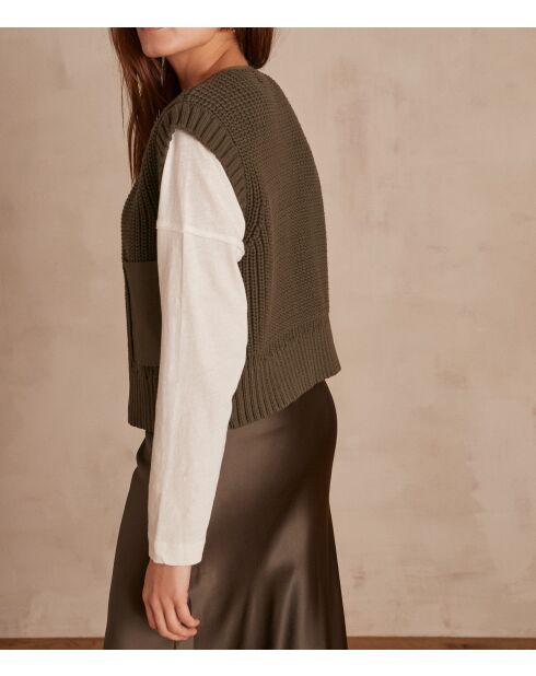Gilet Laurena English in maglia verde