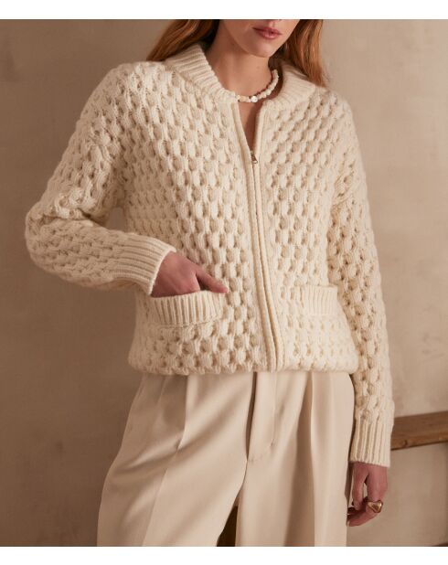 Gilet cardigan Sulimane crème
