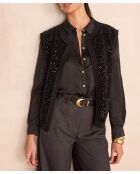 Gilet cardigan Becka nero