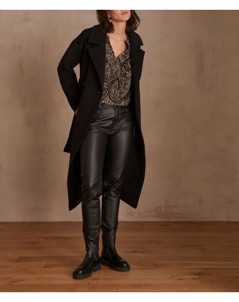 Blouse Beryle imprimée noire