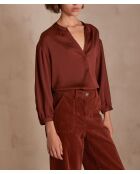Brady, schlichte Bluse, Zimt