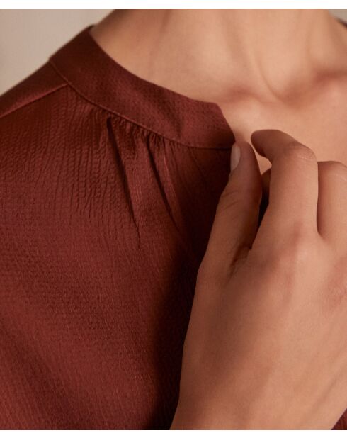 Brady, schlichte Bluse, Zimt