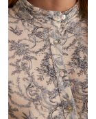 Blouse Philippine imprimée Arab indigo clair