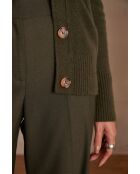 Englische grüne Carlito-Strickjacke