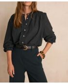 Blusa Sandra verde inglese ricamata
