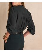 Blusa Sandra verde inglese ricamata